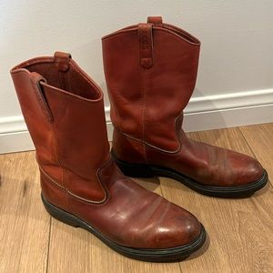 Red Wing Pecos Men's Brown Leather cowboy boots US 11 D Western Work Boot